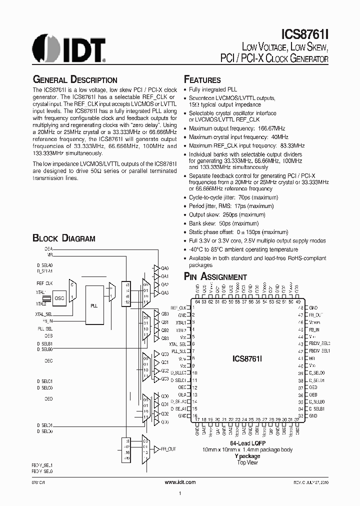 ICS8761I_8628258.PDF Datasheet