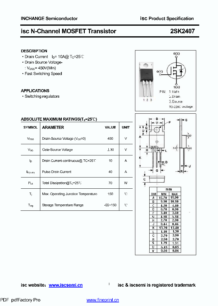 2SK2407_8630363.PDF Datasheet