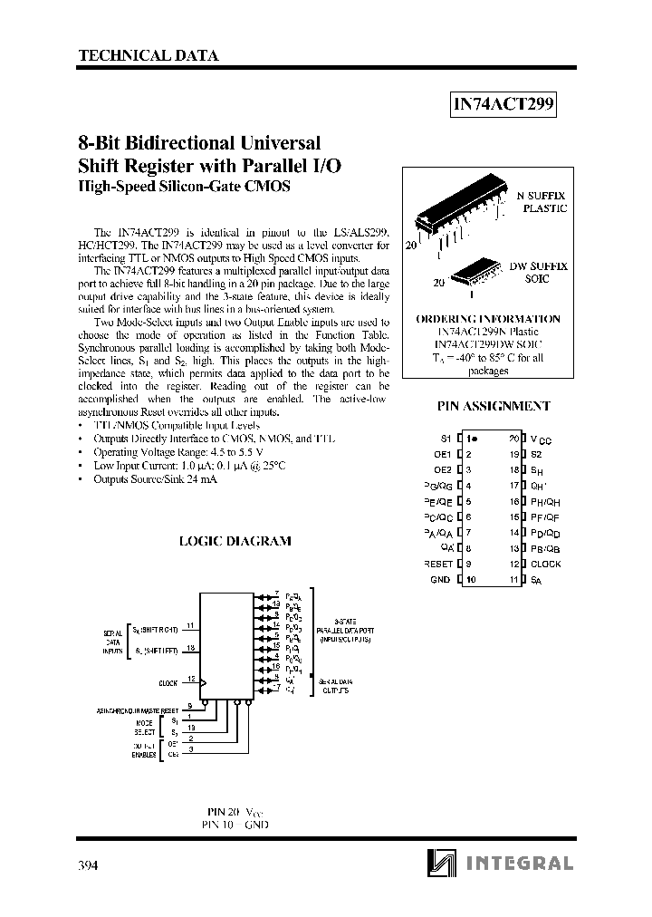 IN74ACT299N_8662765.PDF Datasheet