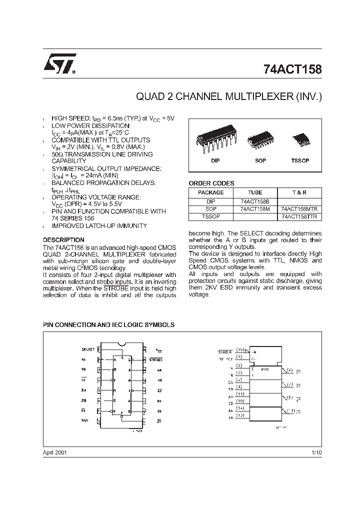 74ACT158MTR_8668016.PDF Datasheet