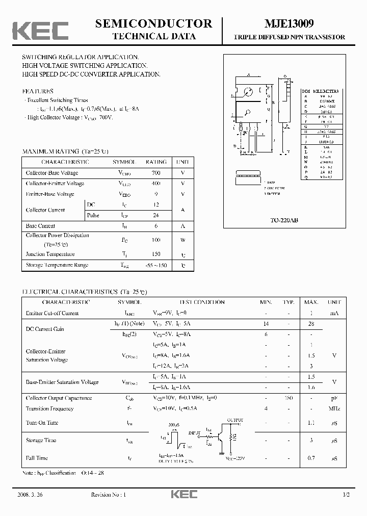 MJE13009_8670004.PDF Datasheet