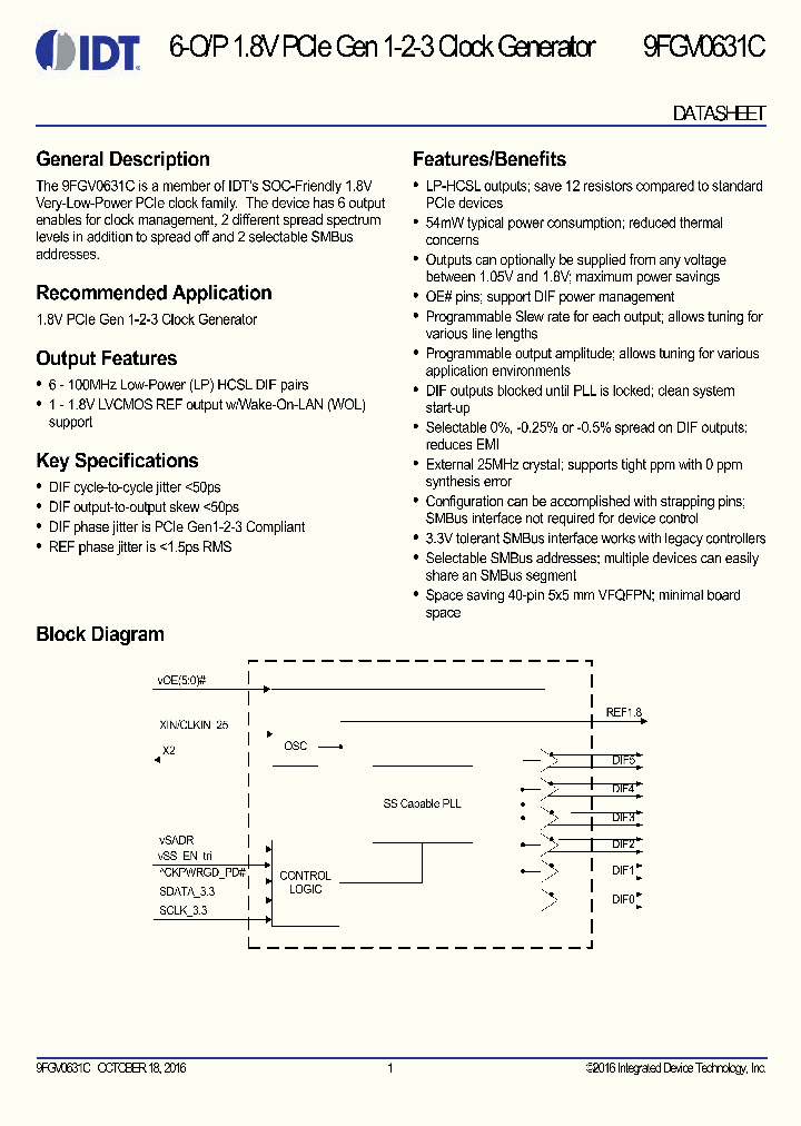 9FGV0631CKLF_8672403.PDF Datasheet