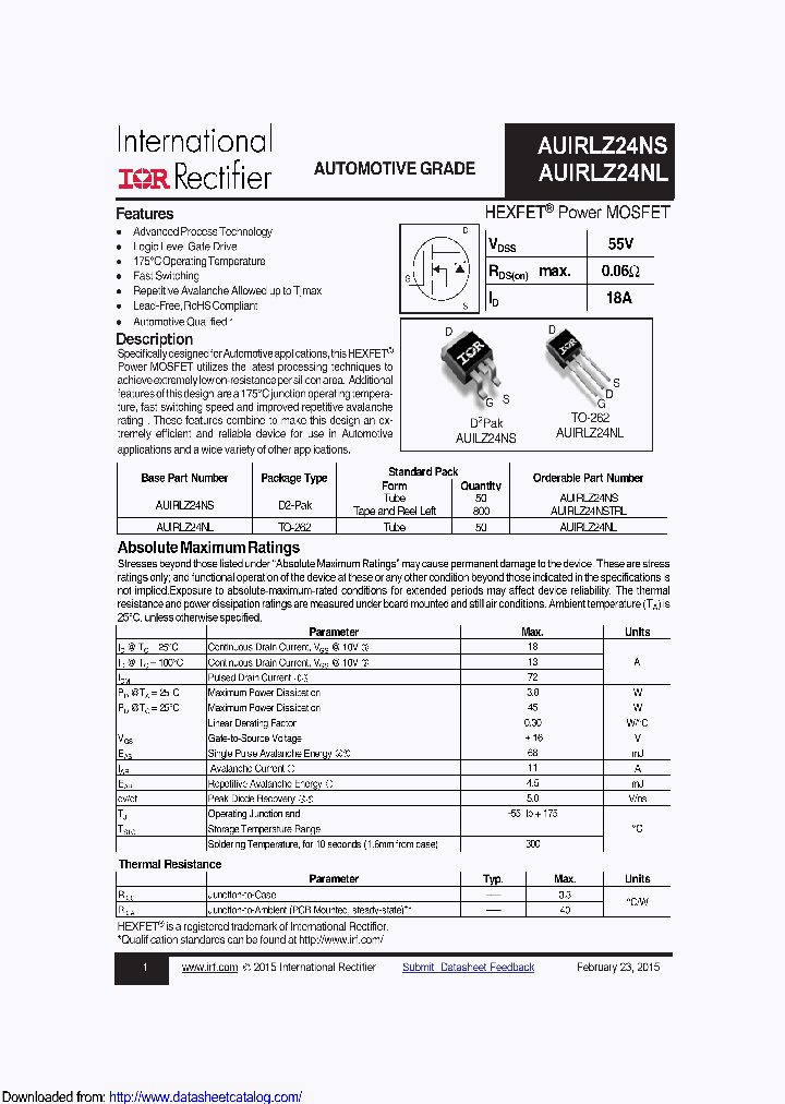 AUIRLZ24NSTRL_8673092.PDF Datasheet