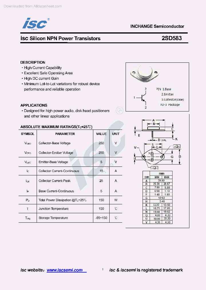 2SD583_8674863.PDF Datasheet