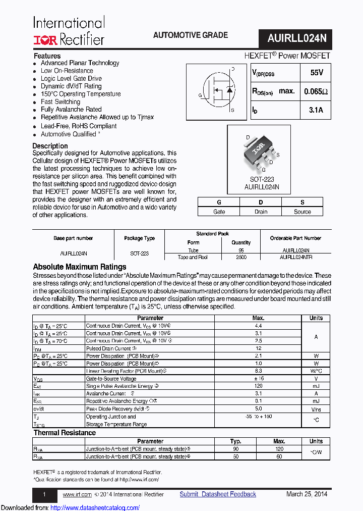 AUIRLL024N_8686571.PDF Datasheet