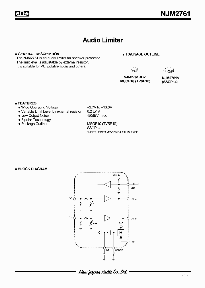 NJM2761_8689124.PDF Datasheet