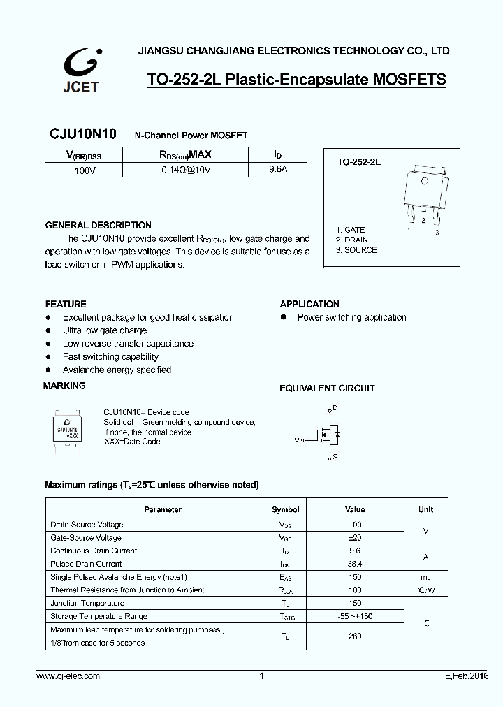 CJU10N10_8692419.PDF Datasheet