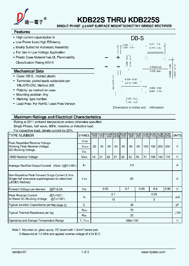 KDB225S_8695603.PDF Datasheet