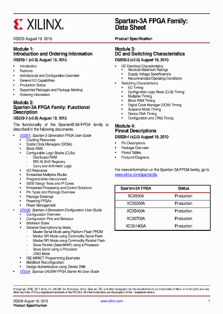 XC3S200A-4VQG100C_8700777.PDF Datasheet