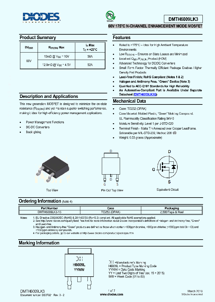 DMTH6009LK3_8705954.PDF Datasheet