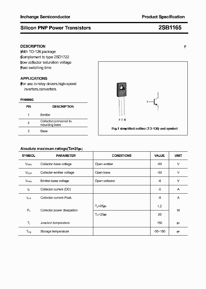 2SB1165_8706669.PDF Datasheet