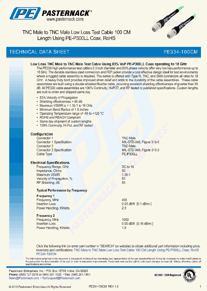 PE334-100CM_8707152.PDF Datasheet