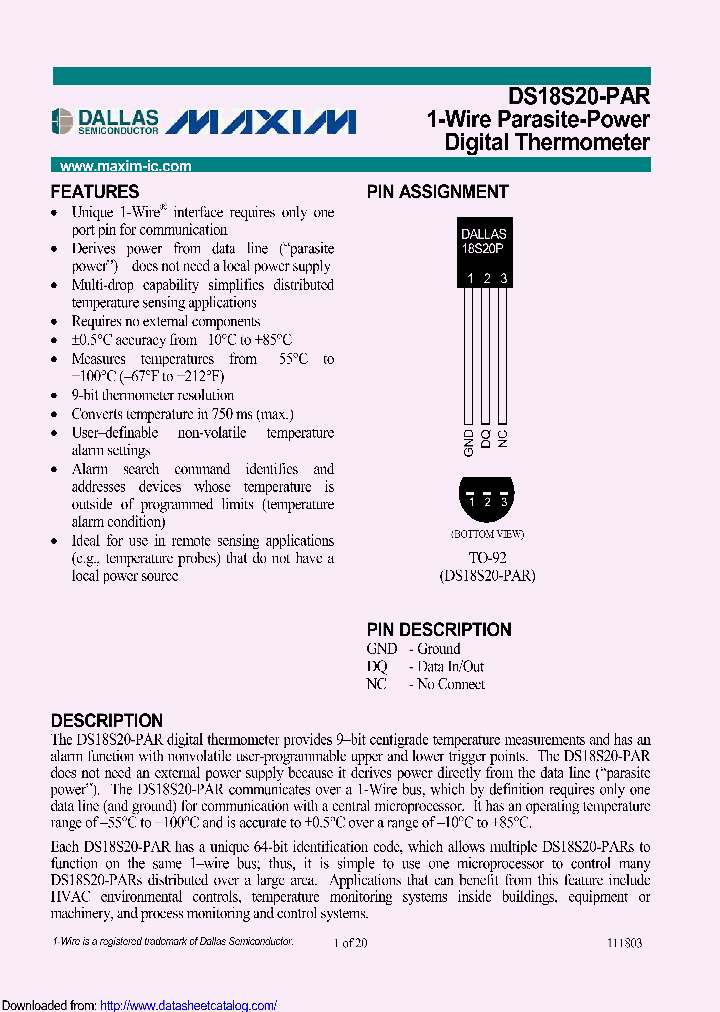 DS18S20-PARTR_8710479.PDF Datasheet