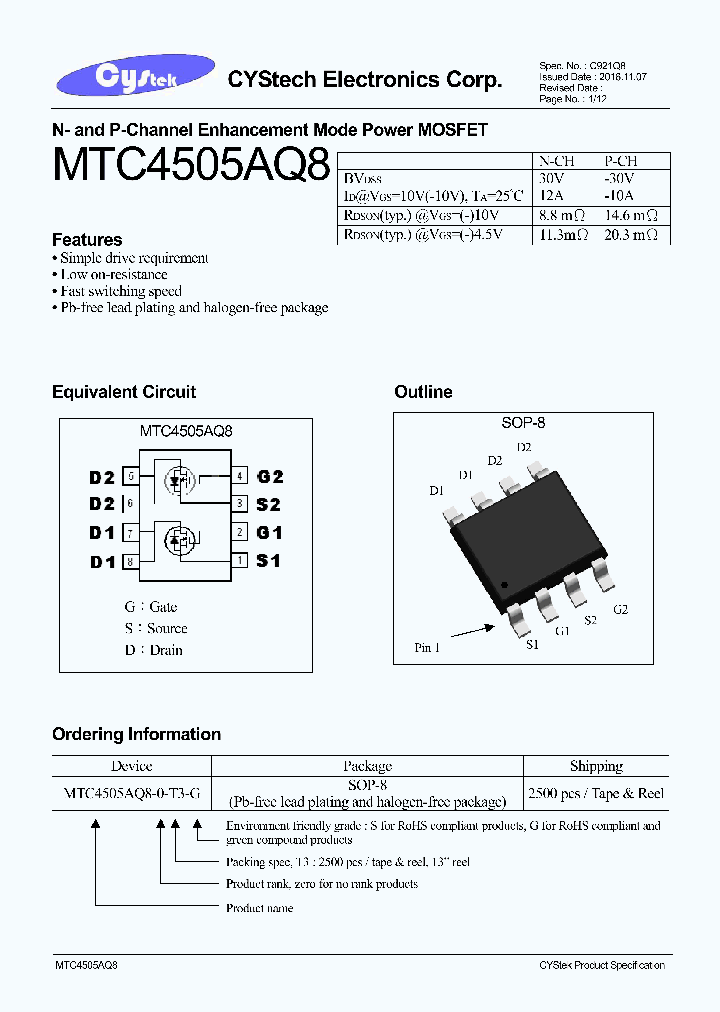 MTC4505AQ8_8710871.PDF Datasheet