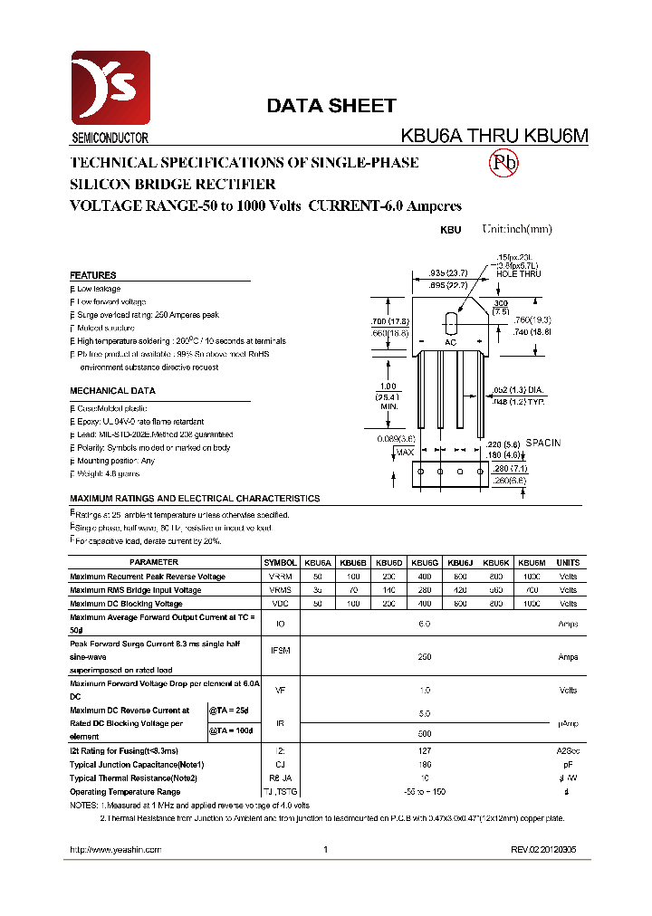 KBU6M_8717978.PDF Datasheet