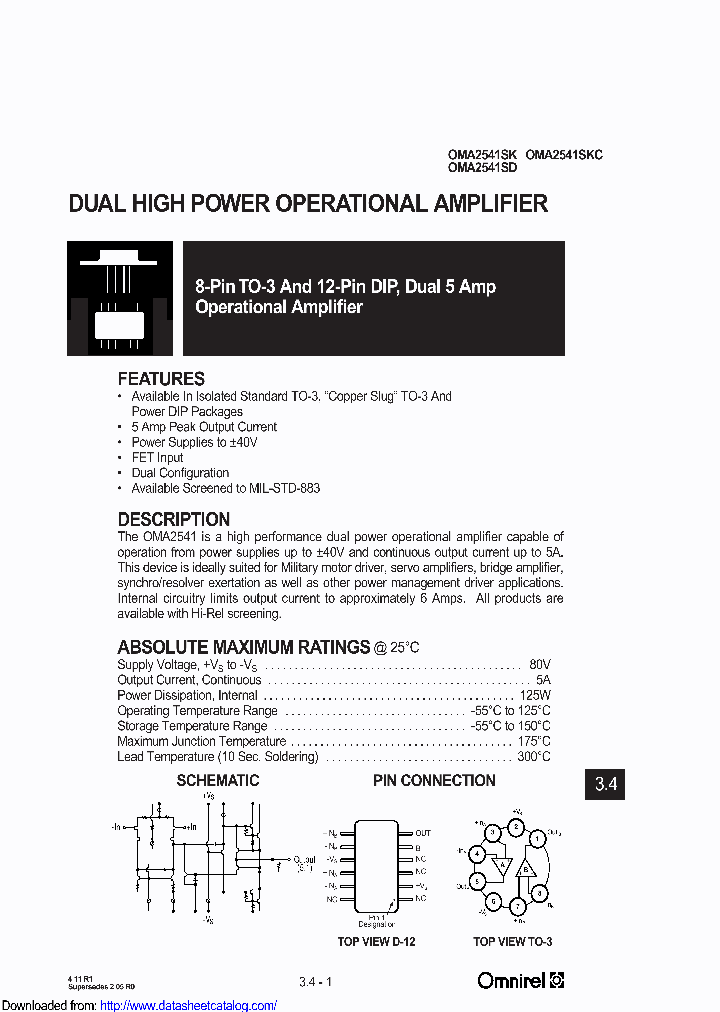 OMA2541SDP_8718502.PDF Datasheet