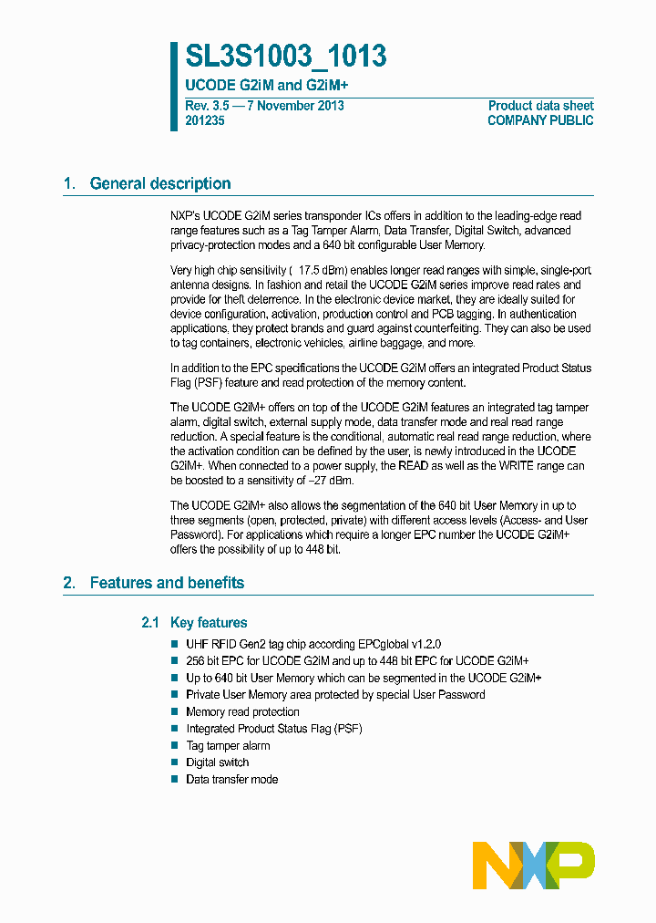 SL3S1003FUD_8733940.PDF Datasheet