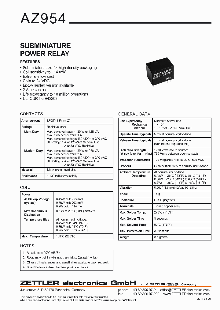 AZ954Y-1C-12D_8734337.PDF Datasheet