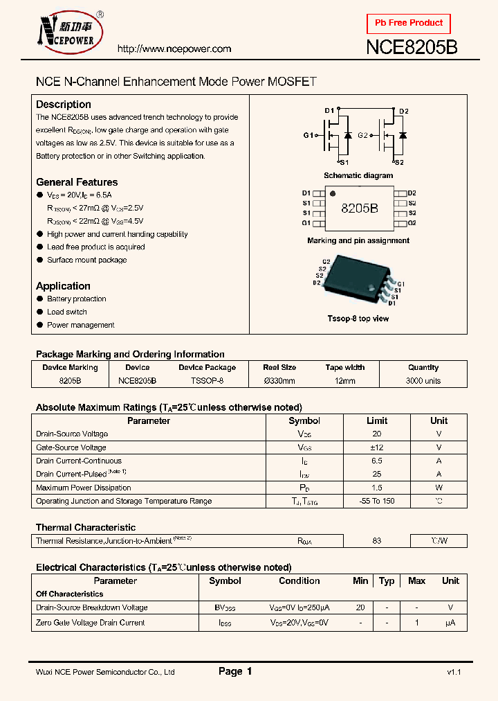 NCE8205B_8747628.PDF Datasheet