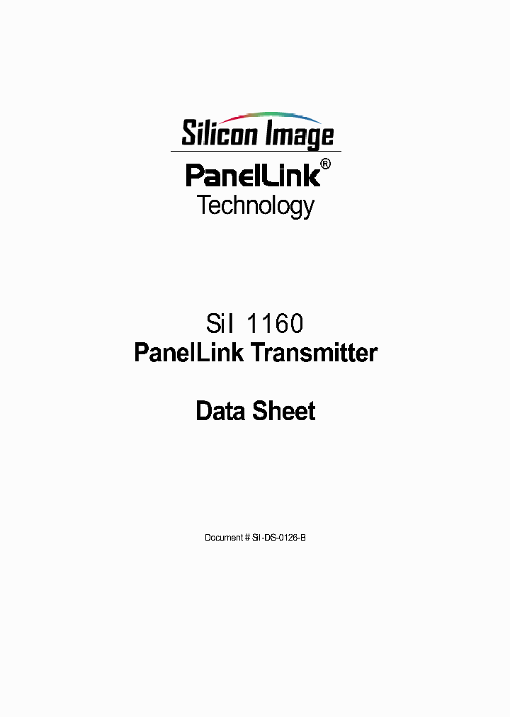 SII1160_8749347.PDF Datasheet