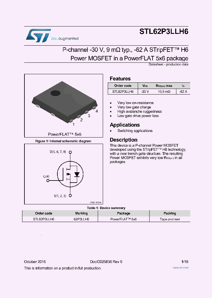 STL62P3LLH6_8756819.PDF Datasheet