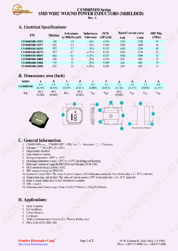 CSMS0510D6R8M_8783475.PDF Datasheet