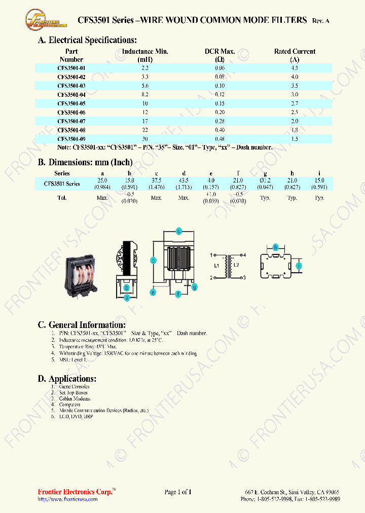 CFS3501-15_8783966.PDF Datasheet