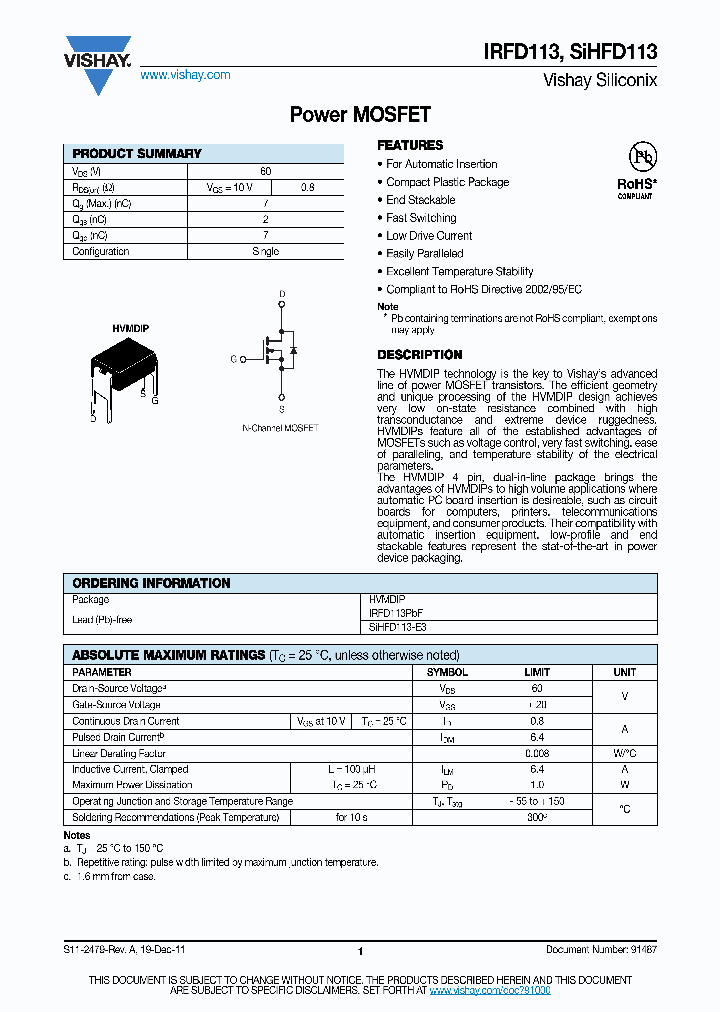 IRFD113_8787165.PDF Datasheet