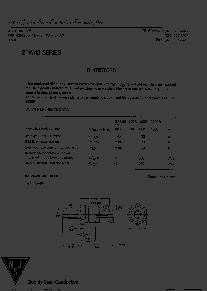 BTW42_8794768.PDF Datasheet