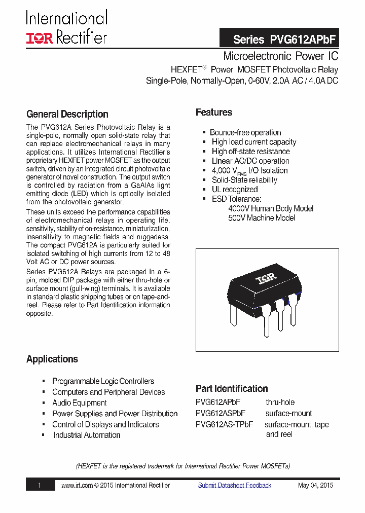 PVG612APBF-15_8801199.PDF Datasheet
