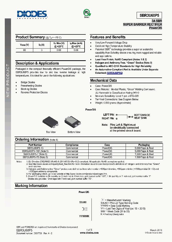 SBR3U60P5-13D_8805466.PDF Datasheet