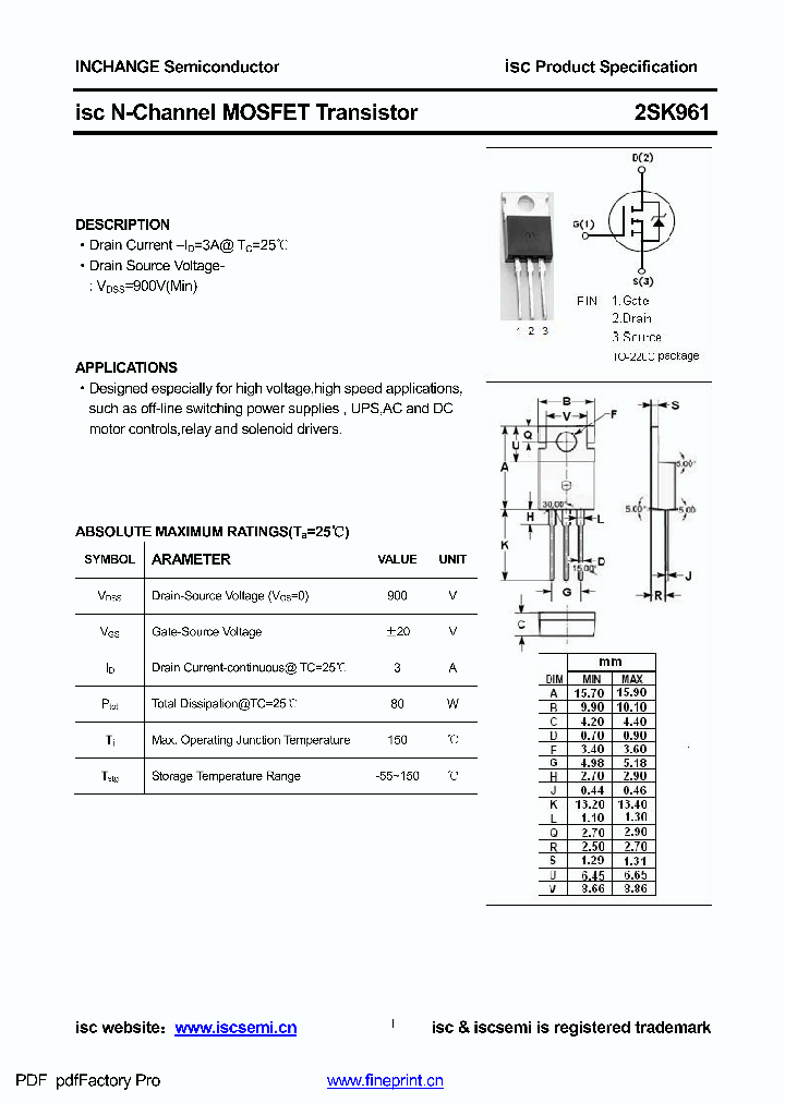 2SK961_8806110.PDF Datasheet