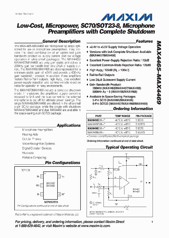 MAX4465EUK-T_8818817.PDF Datasheet