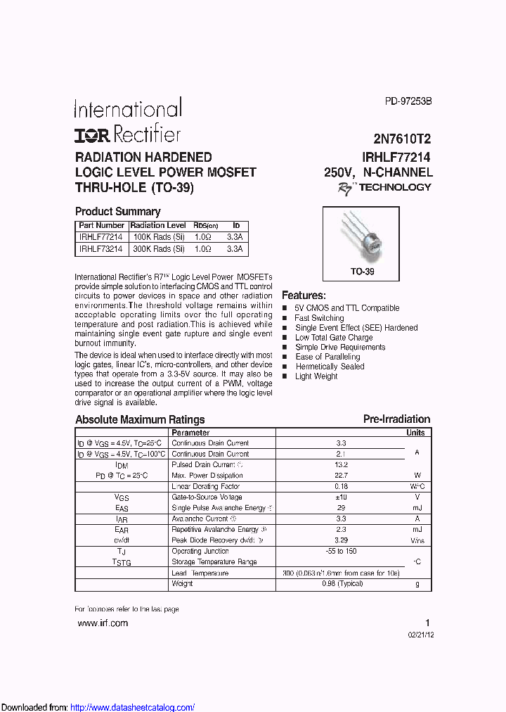 IRHLF73214SCS_8821197.PDF Datasheet