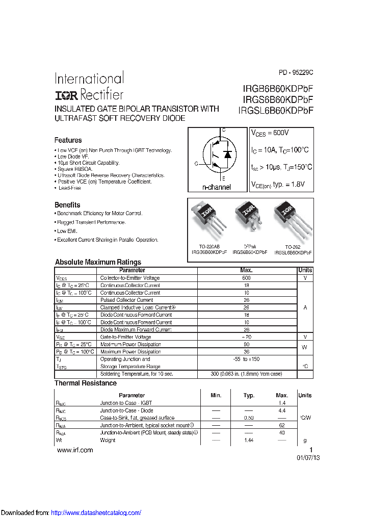 IRGS6B60KDPBF_8826891.PDF Datasheet