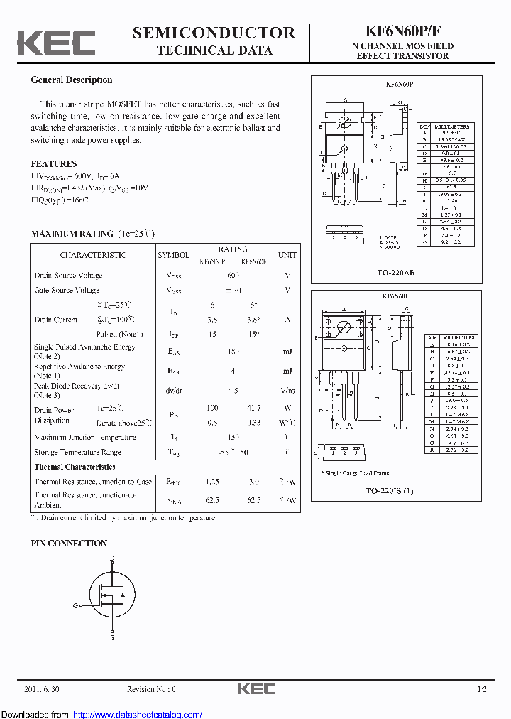 KF6N60F_8827468.PDF Datasheet