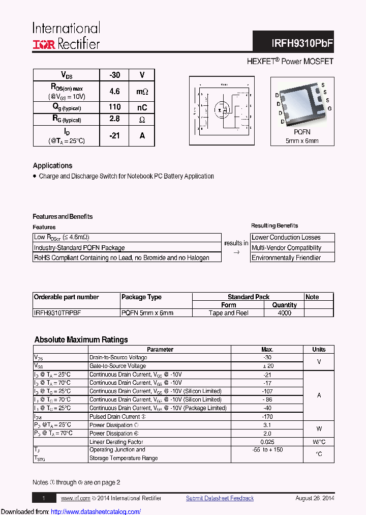 IRFH9310TR2PBF_8830532.PDF Datasheet