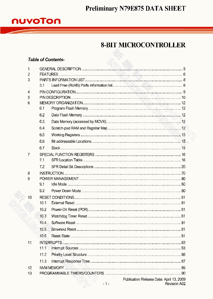 N79E875_8840656.PDF Datasheet