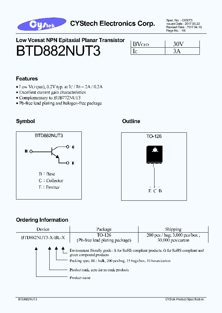 BTD882NUT3_8831792.PDF Datasheet