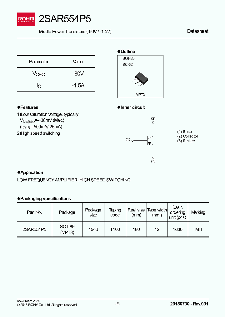 2SAR554P5_8833223.PDF Datasheet