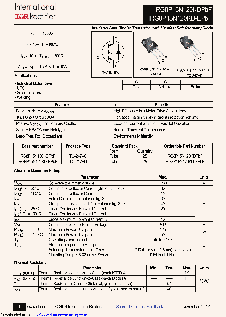 IRG8P15N120KD-EPBF_8835184.PDF Datasheet