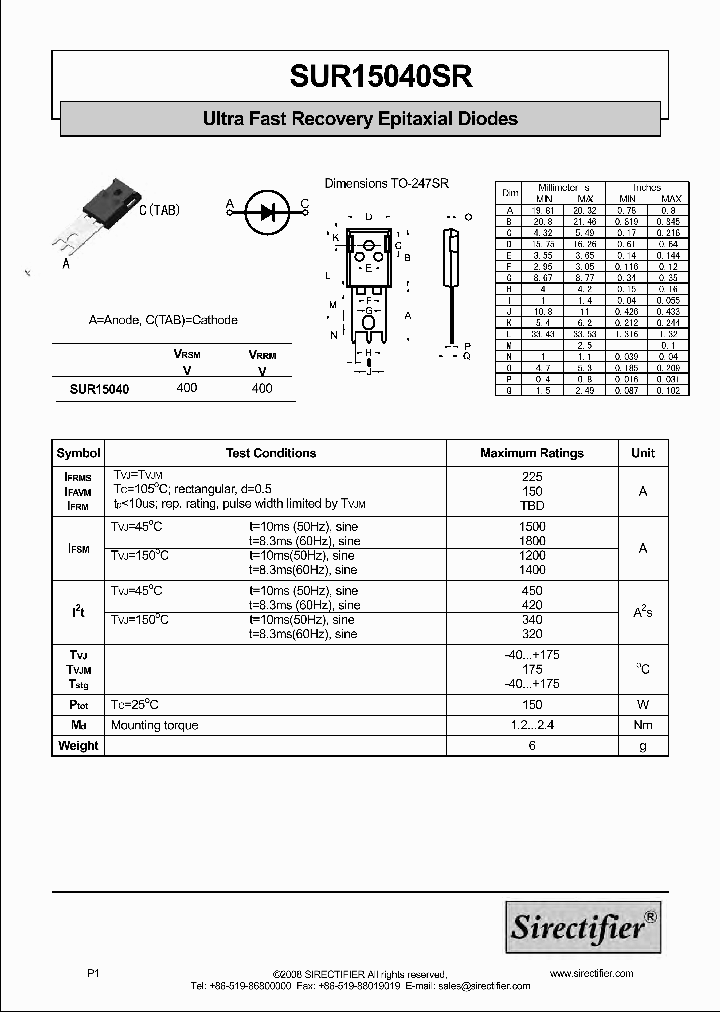 SUR15040SR_8845020.PDF Datasheet