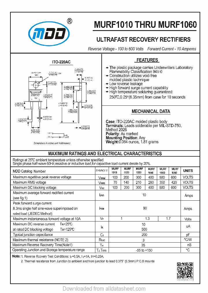 MURF1010_8846711.PDF Datasheet