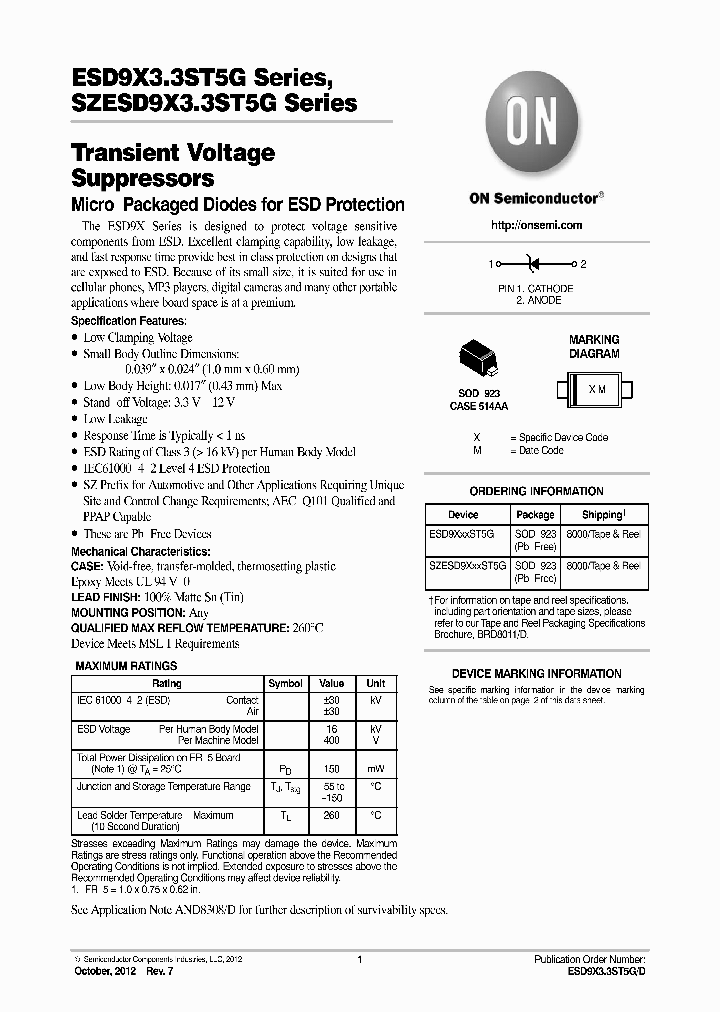 ESD9X33ST5G_8865258.PDF Datasheet