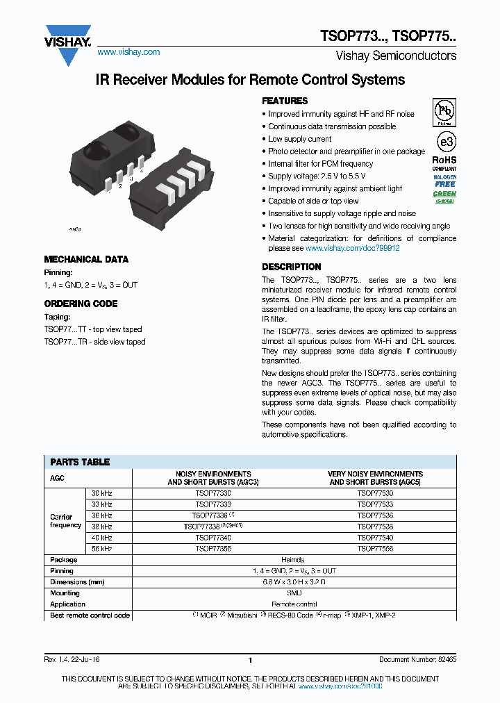 TSOP77530_8865788.PDF Datasheet