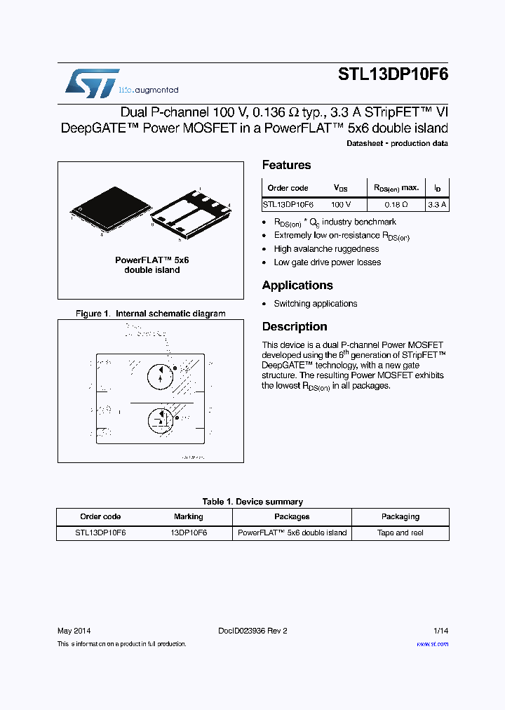 STL13DP10F6_8867534.PDF Datasheet