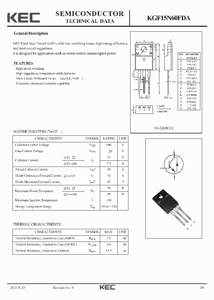 KGF15N60FDA_8867488.PDF Datasheet