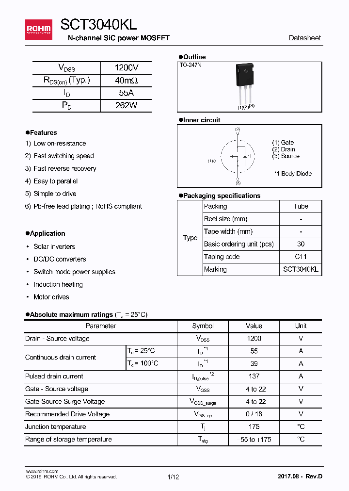 SCT3040KL_8867375.PDF Datasheet