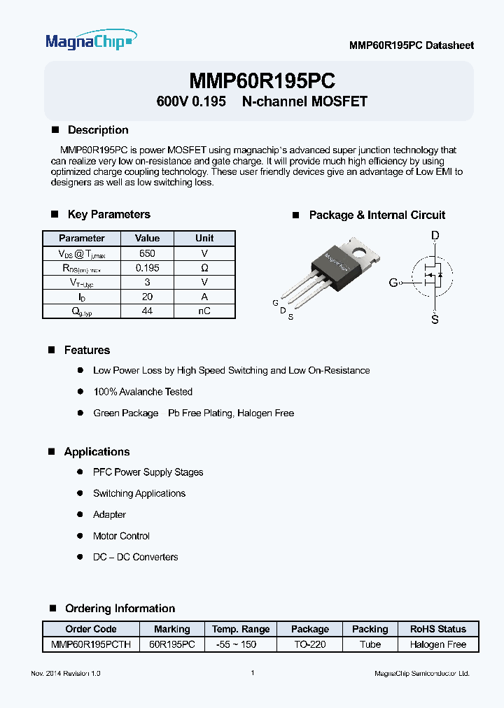 MMP60R195PCTH_8872122.PDF Datasheet