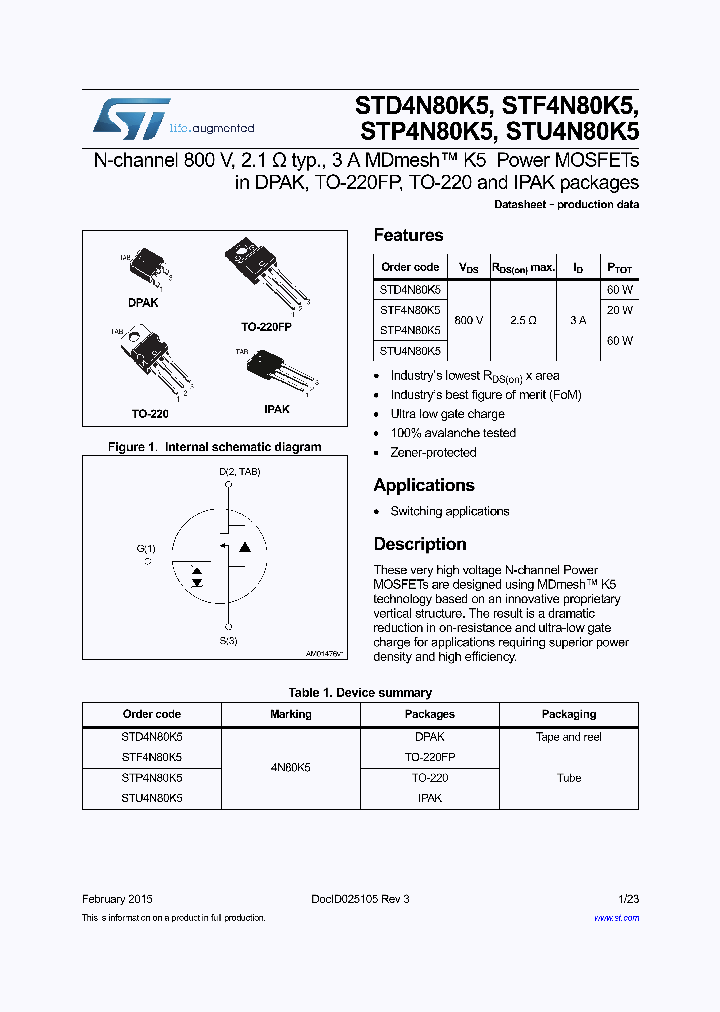 STD4N80K5_8874525.PDF Datasheet